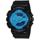 CASIO G-SHOCK 超重型戰機雙顯運動錶-藍黑-GA-110B-1A2DR