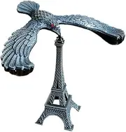 PROW Simple Retro Silver Balance Eagle Gravity Self Balance Toy Eiffel Tower Balancing Bird Stress Toy Alloy Iron Office Crafts Home Decoration Statue Sculpture Personalised Gifts