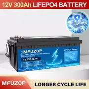 12V 300Ah LiFePO4 Lithium Iron Battery Rechargeable Battery BMS Camping RV Boat