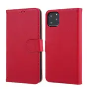 For iPhone 11 Pro Max Case Cowhide Genuine Leather Wallet Protective Cover Pink