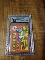 Unopened 1961 Nu-Cards Football Stars wax pack GRADED 8.5 GAI paper pack