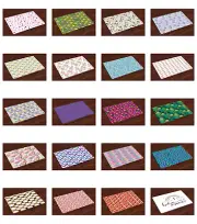 Ambesonne Place Mats 4 Piece Set Fabric Dining and Kitchen Table