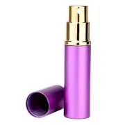 5ml Refillable Perfume Atomizer Bottle for Travel Spray Scent Pump Case (Purple)