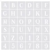 4 Inch Letter Number Stencils Alphabet Templates Set with Ring 5"Width 36pcs