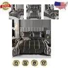Elegant King Size Satin Comforter Set with Silky Sheets - Grey Bed in a Bag