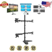 Height Adjustable Quad Monitor Stand for 4 Screens – Free-Standing & Durable