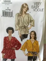 Vogue V8668 Sewing Pattern Size Lrg - Xlg Misses' Top & Tunic New & FF