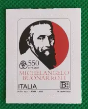 Francobollo Italia 2025 - 500° Michelangelo Buonarroti MNH** come foto