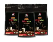 Andean coffee - PERUVIAN GROUND ORGANIC COFFEE - arabica coffee beans 3 Pack