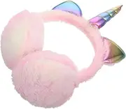 [Healvian] Cute Winter Unicorn Earmuff Headband Plush Warm Earmuff for Outdoor Activities Soft and Comfortable for Skiing Snowboarding and Hiking Cozy Ear Protection