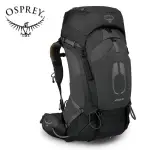 【OSPREY】ATMOS AG 50 登山背包 50L 男款 黑色(健行背包 徙步旅行 登山後背包)