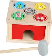 HONMEET 1 Set Wooden Beat for Educational Coordination Hammer with Columns for Home Interaction and Kindergarten Learning Develops Hand Eye Coordination