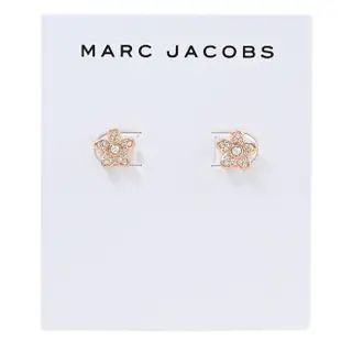 【MARC JACOBS 馬克賈伯】品牌雛菊鑲鑽花朵造型時尚耳環(玫瑰金)