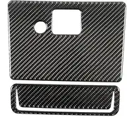 Compatible for Mazda MX-5 2016-2023 Soft Carbon Fiber Car Central Control Storage Box Rear Panel Sticker Car Protection Accessories 2Pcs(Style A)