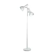 Verna White Twin Light Mid Century Floor Lamp
