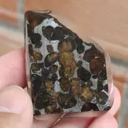 15.1G SERICHO pallasite Meteorite slice from Kenya
