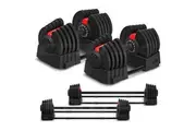 CORTEX Revolock V2 80kg Pair Set Adjustable Steel Dumbbell Barbell All-in-One