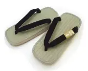 Japanese Men's Folding Setta LL Size Sponge Sole Rush Men's Footwear Geta Sandal