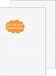 (2-Pack) Graph Paper Pad - 36" x 24" Large Graph Paper, 60 Sheets/120 Pages, 4"x4" Ruled Grid Paper for Engineer Architect Designer Mathematician Draftsmen Sketch House Commercial