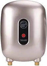 LIUHD Electric Hot Water Heater Portable Mini Instant Electric Hot Water Heater System Touchable Digital Display Constant for Home Kitchen Washing
