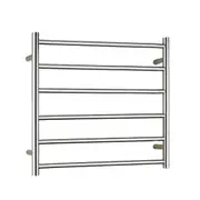 Viviendo Polished Premium Stainless Steel Electric Heated Towel Rack - 6 Bar