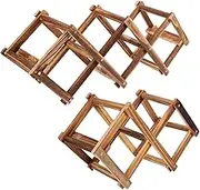 Elegant Wooden Wine Display Racks Foldable Kitchen Storage Shelves Present for
