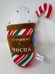 Vibrant Life 6.5" Puppermint Mocha Coffee Holiday Christmas Dog Toy Chew Level 2