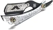 Quality Special Edition Silver Design Unisex Straight Edge Folding Razor Knife