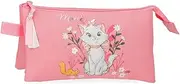 Aristocats Pencil Case, Pink, 22 x 12 x 5 cm, Polyester, 1.32 L, Triple Compartment