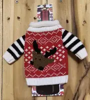 NEW Uncle Bob's Ugly Christmas Sweater Bottle Wine Liquor Booze Cover Gift Gag