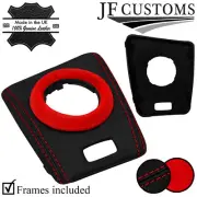 RED & BLACK LEATHER SMG AUTOMATIC GEAR SURROUND TRIMS FOR BMW E46 99-05 (for: BMW)