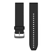 Garmin QuickFit 22 - Black Silicone/Silver Band
