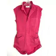 One Teaspoon Safari Bandit Overall Jumper in Ruby Pink Size XS NWT