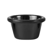 12x Melamine Sauce Dish / Pot / Ramekin Black 90ml Ryner Commercial Plastic