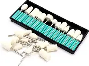 SHERCHPRY 1Set Nail Grinding Head Professional Manicure Polishing Burrs for Electric Nail Drill Safe Buffing Bits Durable and Nail Grinding Tools Beige