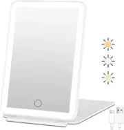 Rechargeable Travel Makeup Vanity Mirror with 72 LED Lights Portable Lighted Mir