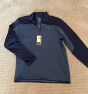 Callaway Men’s 1/4 Zip Golf Pullover Navy Long Sleeve Medium Fleece Lined Jacket