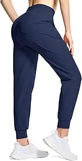 [TSLA] Women's UPF 50+ Lightweight Track Pants, Quick Dry Hiking Jogger Pants with Pockets