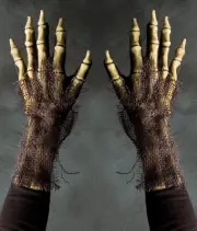 Rotting Skeleton Death Undead Zombie Reaper Hands Adult Halloween Costume Gloves