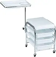 Generic Beauty Tool Cart for Manicure with Adjustable Organizer And Storage Drawers, White