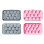 14 Holes Small Round Tray Sphere Ice Maker Silicone Mold with Lid