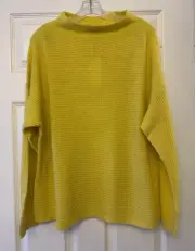 Eileen Fisher Italian Cashmere Funnel Neck Box-Top Yarrow Color Size XL NWT **P3