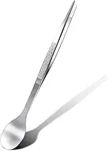 NILLOS Tasting Tweezers Spoon, 1 PCS Stainless Steel Flavor Test Spoon for Barbecue Cooking Grilling Culinary Salad Dressing (17.2 cm/6.77 in)