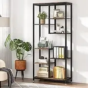 Tribesigns 6-Tier Tall Bookshelf Bookcase, Industrial 8-Shelf Open Bookcase Storage Display Book Shelves for Living Room, Home Office