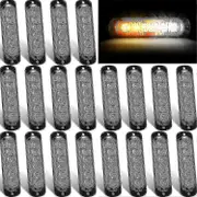 20-Pack LED Strobe Lights 6 LED Amber Surface Mount Flashing Warning Emergency Lights