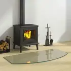 Fireplace Glass Plate 100x50 cm Tempered Heat Resistant Fire Pit Cover