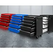 Giantz 5 Drawers Tool Cabinet Box Trolley Rolling Wheels Storage Chest