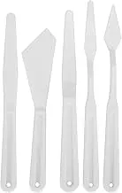 5pcs Plastic Artist Palette Knife Set, Portable Oil Painting Spatula Tool with Ergonomic Handle, Slick Blade Surface, for Oil Paint Art Creation, Home, Studio, Outdoor