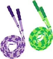 2pcs Jump Ropes for Students Green Purple Lightweight Slip Handles for Exercise and Fitness Training for Boys
