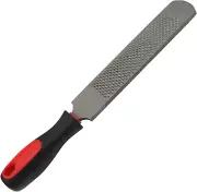 12 Inch Hoof Rasp, Horseshoe Trimming Tool with Rubber Handle, Solid Carbon Stee